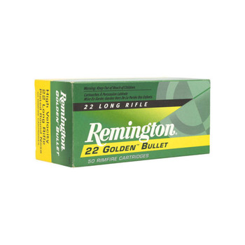 Remington Golden Bullet High Velocity Rimfire Ammunition, 22 LR, CPRN, 40 Grain - 50 Cartridge Box ( 50 / 1 )