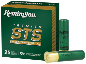 Remington Premier STS 28 Gauge Shotshell Ammunition, 2 3/4 Inch, 1200 FPS, 2/3 Ounce, #8 Shot - 25 Cartridge Box ( 25 / 1 ) Remington Premier STS 28 Gauge Shotshell Ammunition, 2 3/4 Inch, 1200 FPS, 2/3 Ounce, #8 Shot - 25 Cartridge Box ( 25 / 1 )