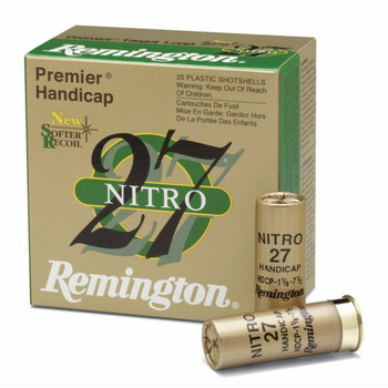 Remington Nitro 27 12 Gauge Shotshell Ammunition, 2 3/4 Inch, 1235 FPS, 1 1/8 Ounce, #8 Shot - 25 Cartridge Box ( 25 / 1 )