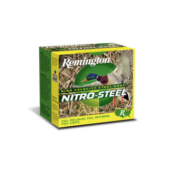 Remington Nitro Steel 12 Gauge Shotshell Ammunition, 2 3/4 Inch, 1390 FPS, 1 1/8 Ounce, #4 Shot - 25 Cartridge Box ( 25 / 1 )