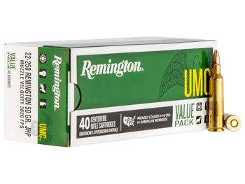 Remington Ammunition 23783 UMC Value Pack 22-250Rem 50gr Jacketed Hollow Point 40 Per Box/10 Case