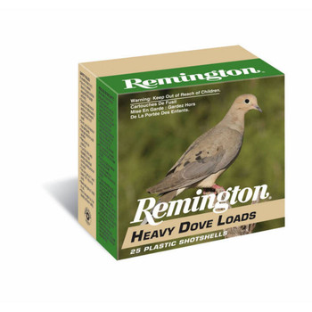 Remington Heavy Dove Load 20 Gauge Shotshell Ammunition, 2 3/4 Inch, 1165 FPS, 1 Ounce, #7 1/2 Shot - 25 Cartridge Box ( 25 / 1 )