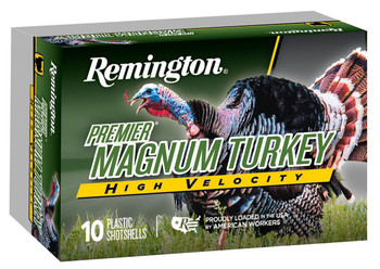 Remington Premier Magnum Turkey High Velocity 12 Gauge Shotshell Ammunition, 3 Inch, 1300 FPS, 1 3/4 Ounce, #5 Shot - 5 Cartridge Box ( 5 / 1 )