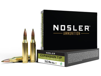 Nosler 40030 E-Tip Lead Free 243Win 90gr E Tip Lead Free 20 Per Box/10 Case