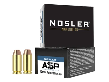 Nosler 51400 Assured Stopping Power Handgun 10mmAuto 180gr Jacketed Hollow Point 20 Per Box/20 Case