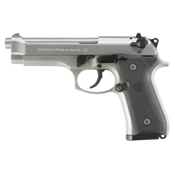 Beretta USA JS92F510CA 92FS Inox CA Compliant Full Size 9mm Luger 101 4.90 Satin Stainless Barrel Serrated Slide  Alloy Frame Black Stippled Rubber Grips UPC: 082442884998
