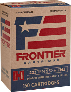 Hornady Frontier Hyper Velocity Centerfire Ammunition, 223 Remington, Full Metal Jacket, 55 Grain - 150 Cartridge Box ( 150 / 1 )