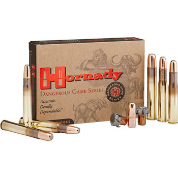 Hornady Dangerous Game Hyper Velocity Centerfire Ammunition, 458 Lott, DGX Bonded, 500 Grain - 20 Cartridge Box ( 20 / 1 )