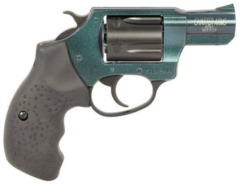 Charter Arms 25387 Undercover Chameleon 38 Special 5rd 2 Barrel Overall HiPolished Iridescent Cerakote Finish Standard Hammer Finger Grooved Black Rubber Grip UPC: 678958253870