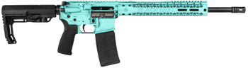 Black Rain BROFUSIONTBB Spec  Fusion 5.56x45mm NATO 16 301 Tiffany Blue Battleworn Cerakote 6 Position MFT Minimalist Stock UPC: 680490950308