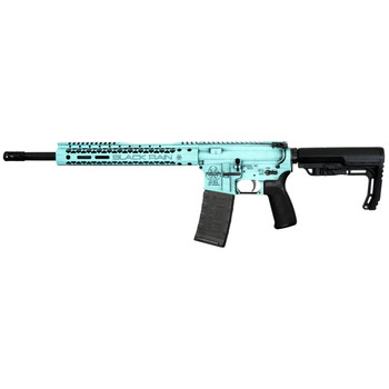 Black Rain BROFUSIONTBB Spec  Fusion 5.56x45mm NATO 16 301 Tiffany Blue Battleworn Cerakote 6 Position MFT Minimalist Stock UPC: 680490950308