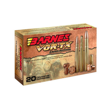 Barnes Vor-TX Hyper Velocity Centerfire Ammunition, 500 Nitro Express, Round Nose Banded Solid, 570 Grain - 20 Cartridge Box ( 20 / 1 )