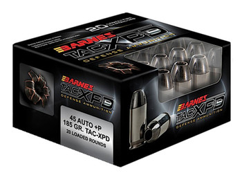 Barnes Bullets 21555 TAC-XPD Defense Handgun 45ACP +P 185gr 20 Per Box/10 Case