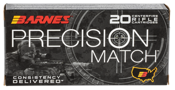 Barnes Bullets 30848 Precision Match  5.56x45mmNATO 85gr Open Tip Match Boat Tail 20 Per Box/10 Case                                                                                                    