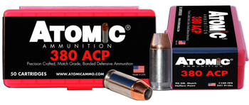 Atomic Ammunition 00414 Pistol Precision Craft 380 ACP 90 gr Hollow Point 50 Per Box 10 UPC: 858767004140 Atomic Ammunition 00414 Pistol Precision Craft 380 ACP 90 gr Hollow Point 50 Per Box 10 UPC: 858767004140