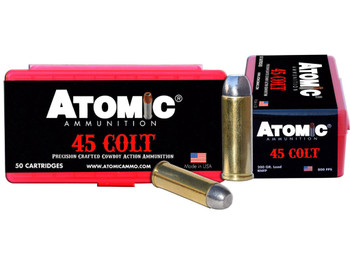 Atomic Ammunition 00434 Cowboy Action Precision Craft 45Colt 200gr Lead Round Nose Flat Point 50 Per Box/10 Case
