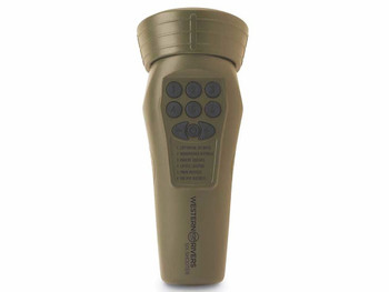 Western Rivers WRC-GC6S Mantis Six Shooter Electronic Call Multiple Sounds Attracts Predators Brown Plastic