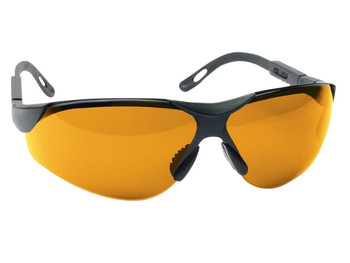Walker's GWPXSGLAMB Sport Glasses Elite Adult Amber Lens Polycarbonate Black Frame