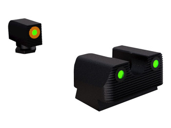 Rival Arms RA1A231G Night Sights for G17/G19 Green Tritium Orange Outline Front Sight-Green Tritium Black Outline Rear Sight