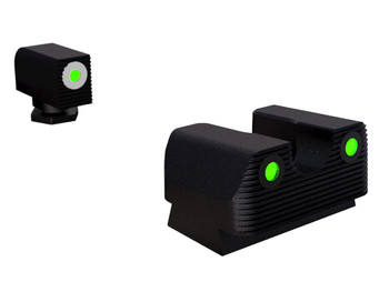 Rival Arms RA2B231G Night Sights for G42/G43/G48 Green Tritium White Outline Front Sight-Green Tritium Black Outline Rear Sight