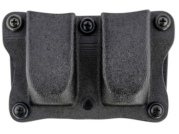 DeSantis Gunhide A87KJKKZ0 Quantico Double Mag Pouch OWB Black Kydex, Belt Clip Fits Belts Up To 1.50" Wide, Compatible w/Sig P365, Ambidextrous