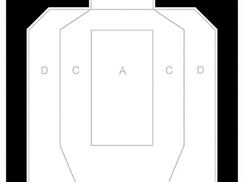 Action Target IPSCPBKB100 High Visibility IPSC/USPSA Silhouette Heavy Paper Hanging High Visibility 100 Per Box