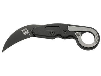 CRKT 4040 Provoke 2.41" Folding Hawkbill Plain Black TiN D2 Steel Blade/ Black Aluminum Handle Includes Pocket Clip