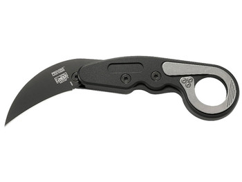 CRKT 4040 Provoke 2.41" Folding Hawkbill Plain Black TiN D2 Steel Blade/ Black Aluminum Handle Includes Pocket Clip