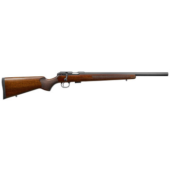 CZUSA 02340 CZ 457 Varmint Full Size 22 LR 51 20.50 Black Nitride Heavy Barrel Black Nitride Steel Receiver Turkish Walnut Fixed VarmintStyle Stock Right Hand UPC: 806703023403