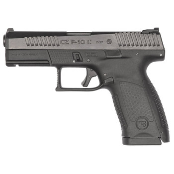 CZUSA 91531 P10 C 9mm Luger 151 4.02 Black Steel Barrel Black Nitride Serrated Steel Slide Black Polymer Frame wPicatinny Rail Black Interchangeable Backstrap Grip Right Hand UPC: 806703915319