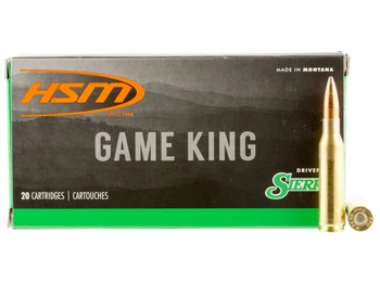 HSM 7MM089N Game King 7mm-08 Rem 160 gr Sierra GameKing Spitzer Boat Tail 20 Per Box/ 25 Case