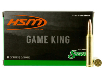 HSM 7MMMAG23N Game King 7mm Rem Mag 175 gr Sierra GameKing Spitzer Boat Tail 20 Per Box/ 20 Case
