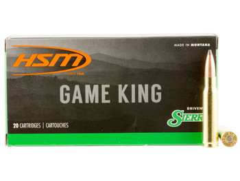 HSM 30842N Game King 308 Win 165 gr Sierra GameKing Spitzer Boat Tail 20 Per Box/ 25 Case