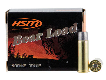 HSM 44M15N20 Bear Load 44 Rem Mag 305 gr Wide Flat Nose 20 Per Box/ 20 Case