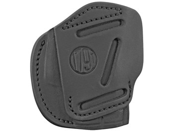 1791 Gunleather 3WH2SBLA 3-Way IWB/OWB Size 02 Stealth Black Leather Belt Loop Compatible w/ Ruger LCP Compatible w/ Glock 42 Compatible w/ S&W Bodyguard Ambidextrous Hand