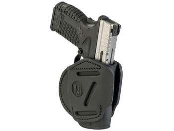 1791 Gunleather 3WH4SBLA 3-Way IWB/OWB Size 04 Stealth Black Leather Belt Loop Fits Walther PPS Fits Taurus G2C Fits Springfield XD/XDS Ambidextrous Hand