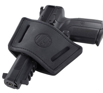 1791 Gunleather UIWXSBLA UIW Max  IWBOWB Black Leather Belt Clip Fits Most MidLarge Frame Autos with Rail Laser  Light Ambidextrous UPC: 816161021279