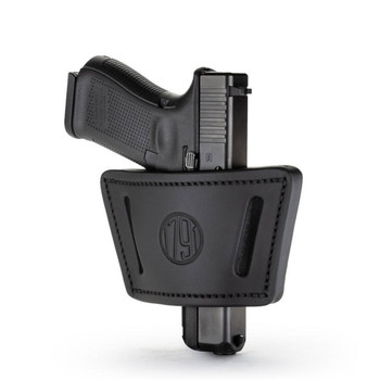 1791 Gunleather UIWXSBLA UIW Max  IWBOWB Black Leather Belt Clip Fits Most MidLarge Frame Autos with Rail Laser  Light Ambidextrous UPC: 816161021279