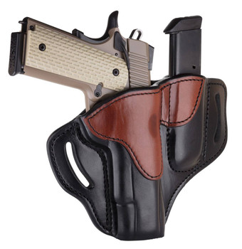 1791 Gunleather BH1M1BLBR BH1M1 Combo OWB 01 BlackBrown Leather Belt Slide Fits 45 1911 UPC: 816161022337