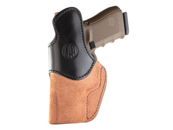 1791 Gunleather RCH4BLBR RCH IWB Size 04 Black/Brown Leather Belt Clip Compatible w/Glock 17/S&W M&P Shield/Springfield XD Right Hand