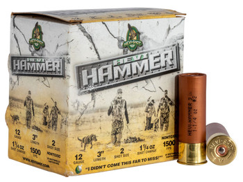 HEVI-Shot HS28002 HEVI-Hammer 12Gauge 3" 1 1/4oz 2Shot 25 Per Box/10 Case