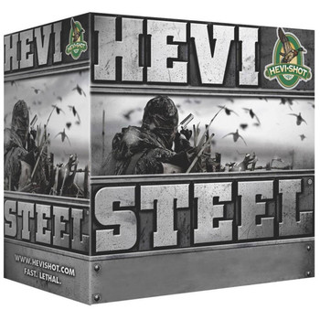 HEVI-Shot Hevi-Steel 12 Gauge Shotshell Ammunition, 3 Inch, 1500 FPS, 1 1/4 Ounce, #3 Shot - 25 Cartridge Box ( 25 / 1 )