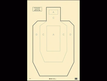 Action Target IPSCP100 Military IPSC/USPSA IPSC Paper Hanging 23" x 35" Black/White 100 Per Box