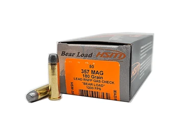 HSM 35718N Bear Load 357 Mag 180 gr Lead Round Nose Flat Point 50 Per Box/10 Case