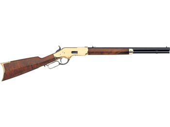Taylors & Company 550190 1866 Uberti Full Size 45 Colt (Long Colt) 10+1 20" Blued Octagon Barrel, Brass Receiver, Walnut Fixed Stock, Right Hand