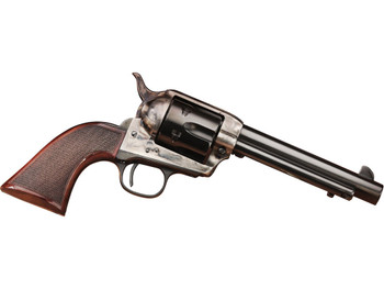 Taylors & Company 556202DE Short Stroke Smoke Wagon 45 Colt (LC) 6rd 5.50" Blued Cylinder & Barrel Color Case Hardened Steel Frame Checkered Walnut Navy Size Grip (Taylor Tuned)