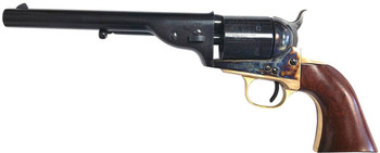 Taylors  Company 550725 1851 OpenTop 45 Colt LC Caliber with 7.50 Blued Finish Barrel 6rd Capacity Blued Finish Cylinder Color Case Hardened Finish Steel Frame  Walnut Navy Size Grip UPC: 839665009062