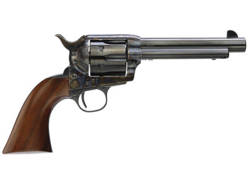 Taylors & Company 5000DE 1873 Gunfighter Deluxe 357 Mag 6rd 5.50" Blued Cylinder & Barrel Color Case Hardened Steel Frame Walnut Army Size Grip (Taylor Tuned)