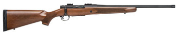 Mossberg 28043 Patriot  450 Bushmaster 41 20 ThreadedFluted Barrel wRecessed Match Crown Matte Blued Metal Finish SpiralFluted Bolt Walnut Stock Drop Box Magazine Adjustable LBA Trigger UPC: 015813280433