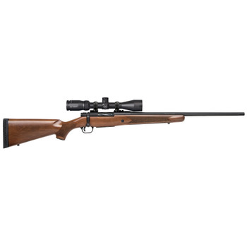 Mossberg 28058 Patriot  7mm08 Rem Caliber with 51 Capacity 22 Fluted Barrel Matte Blued Metal Finish  Walnut Stock Right Hand Full Size Includes Vortex Crossfire II 39x40mm Scope UPC: 015813280587